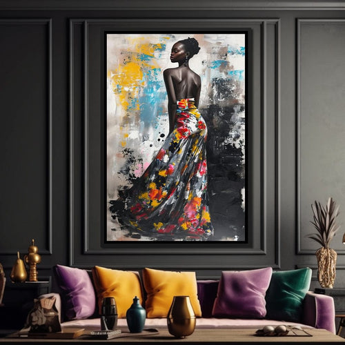 Urban Elegance Amidst Ruins Canvas Wall Art