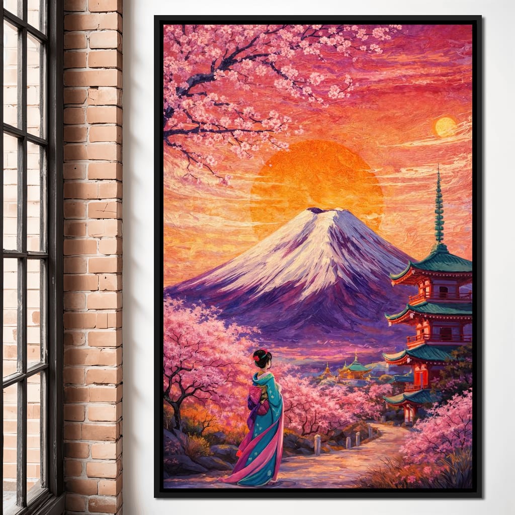 Sakura Sun Ascension Canvas Wall Art