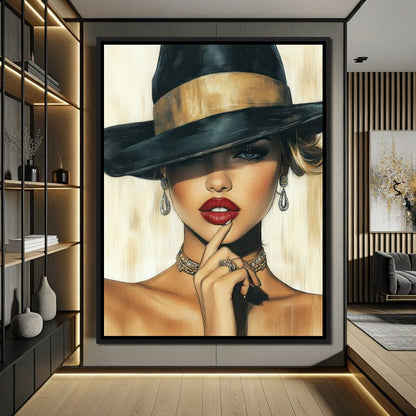 Timeless Allure Portrait Muse Canvas Wall Art