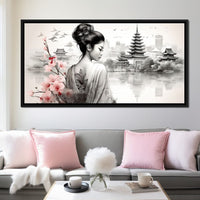 Ethereal Geisha Serenity Canvas Wall Art