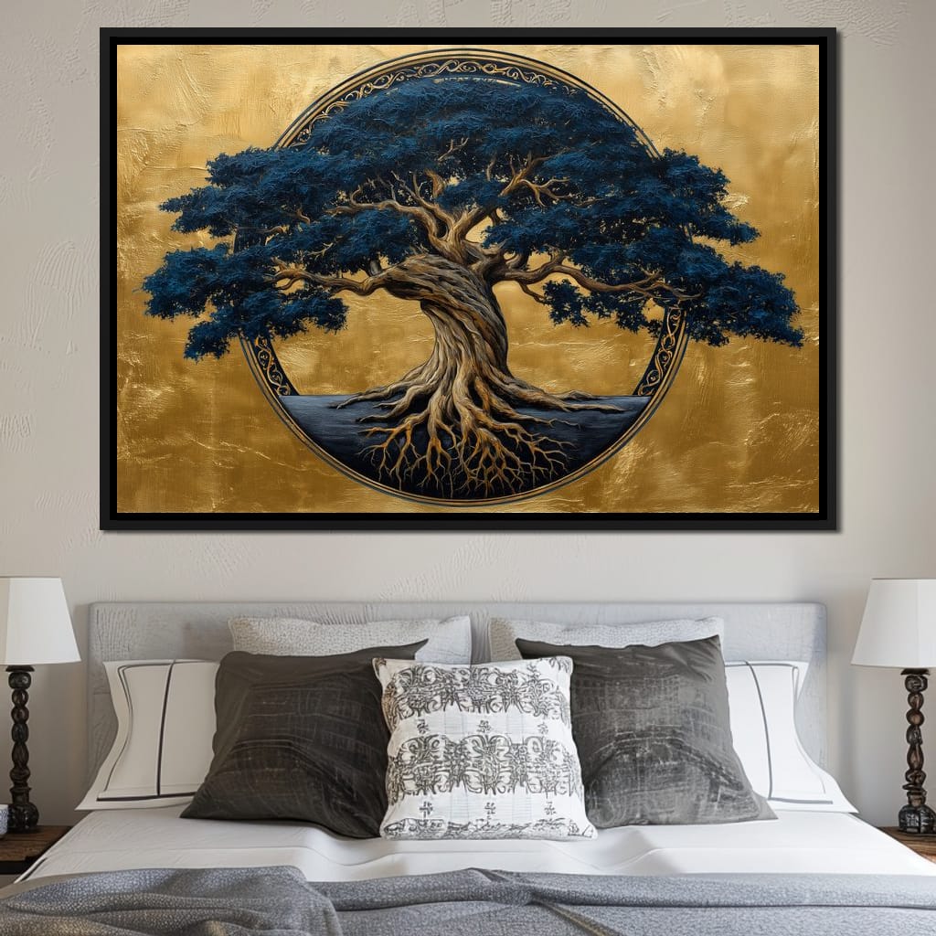 Blue Tree Of Life Canvas Wall Art