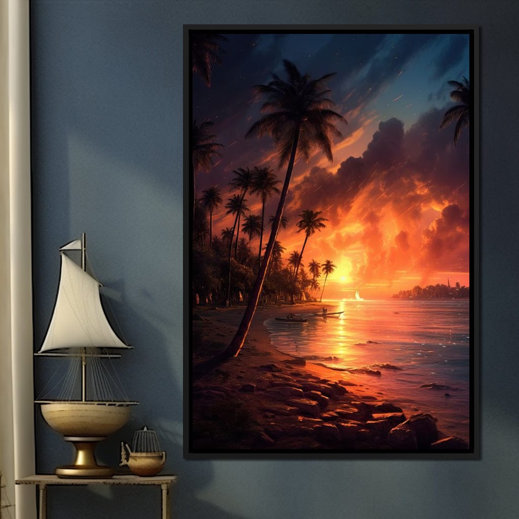 Breathtaking Sunset in California Canvas Wall Art