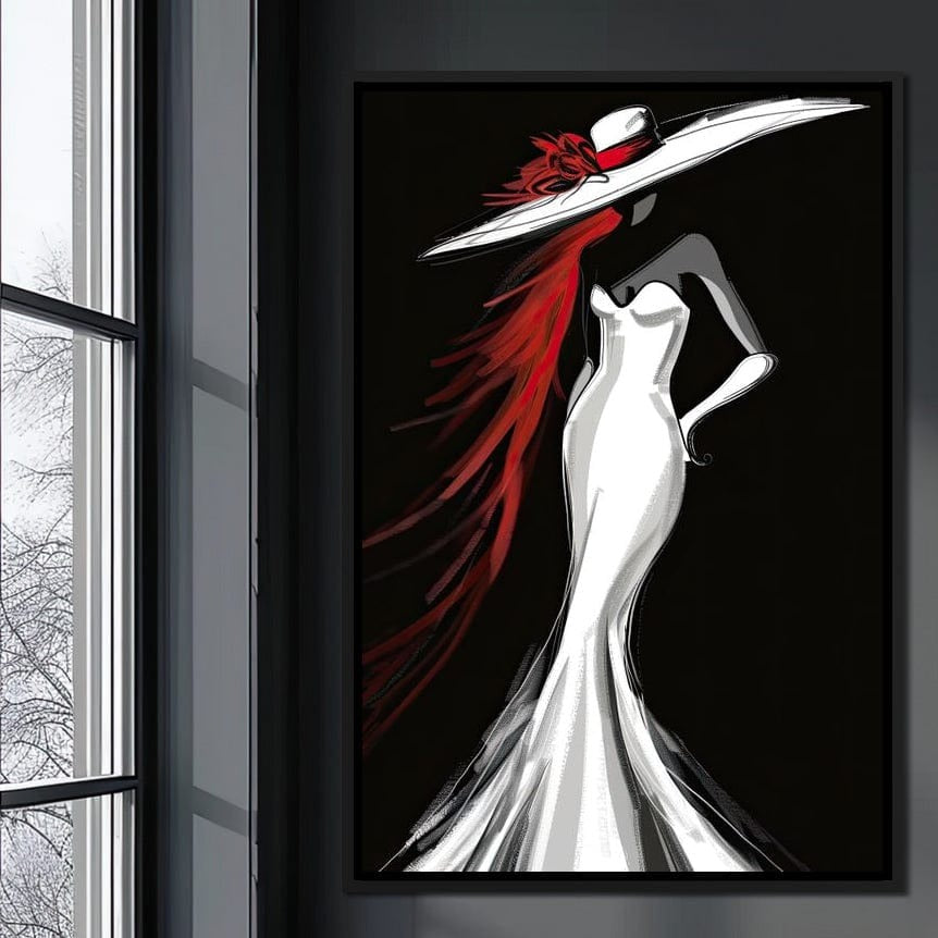 The White Dress - Elegant Flamenco Canvas Wall Art
