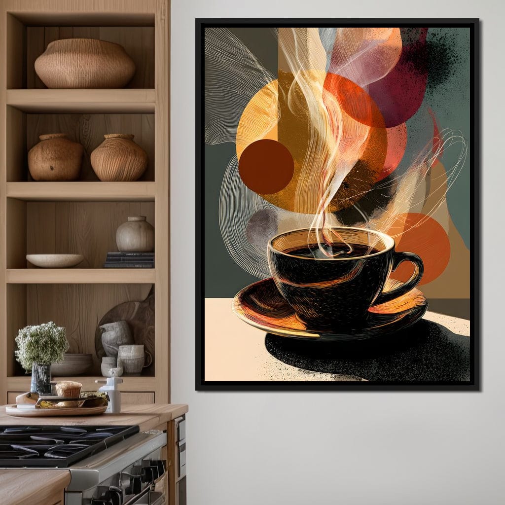 Morning Brew Abstract Fusion Canvas Wall Art