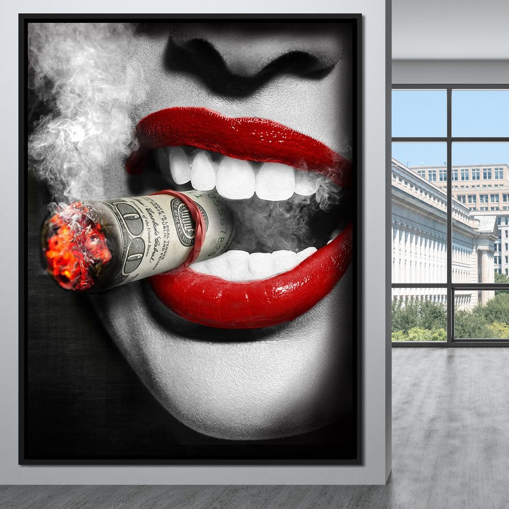 Money To Burn Canvas Wall Art