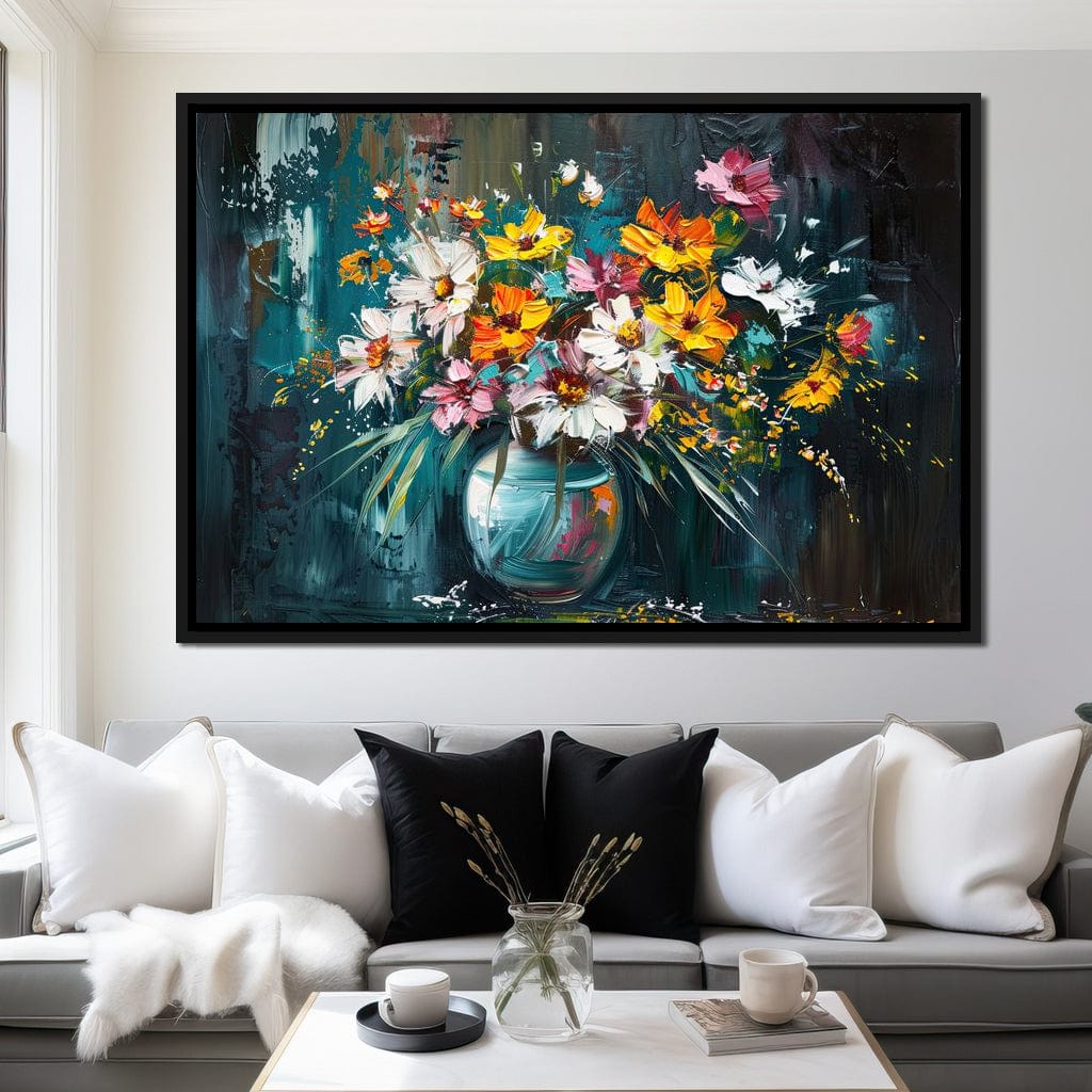 Bouquet of Wild Vibrance Canvas Wall Art