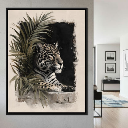 Silent Watcher at Stone Edge Canvas Wall Art