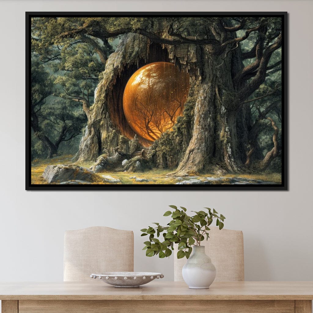 The Glowing Core of Gaia Canvas Wall Art