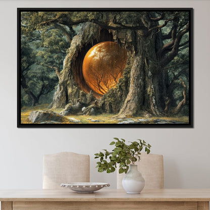 The Glowing Core of Gaia Canvas Wall Art