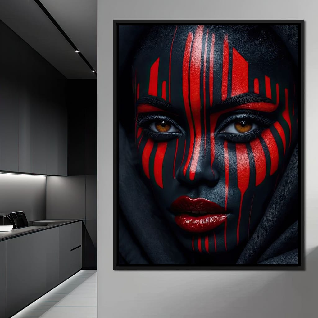 Scarlet Ritual Canvas Wall Art