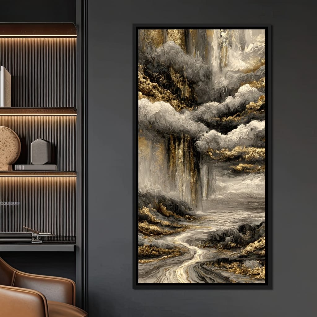 Gilded Rivers Of Lost Time Canvas Wall Art