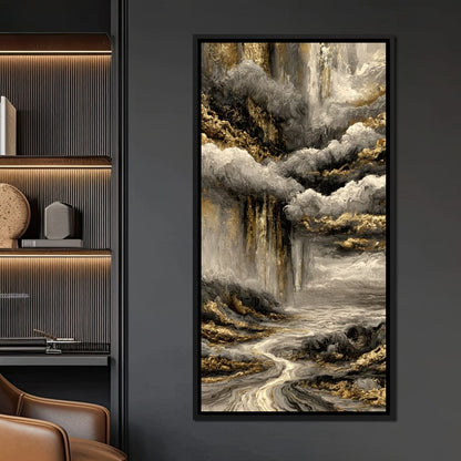Gilded Rivers Of Lost Time Canvas Wall Art