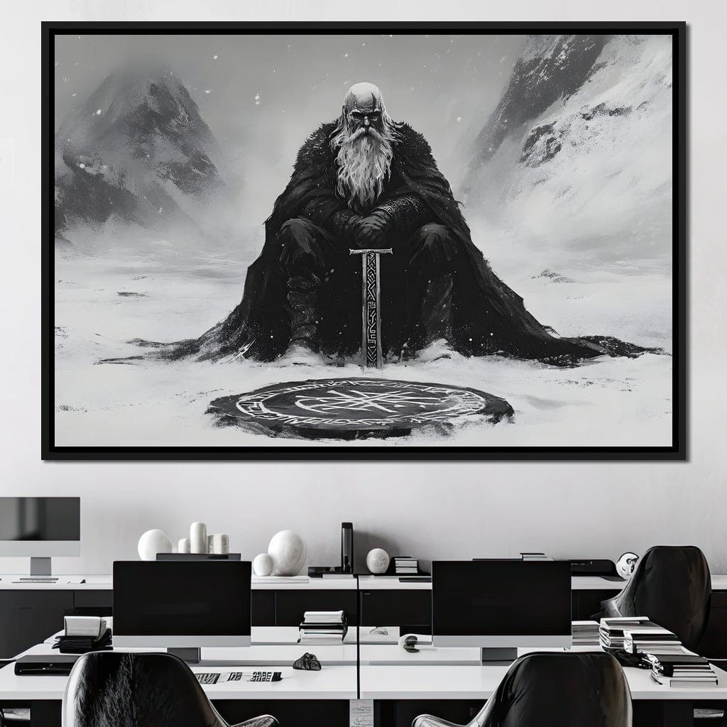 Ancient Nordic Vigilance Canvas Wall Art