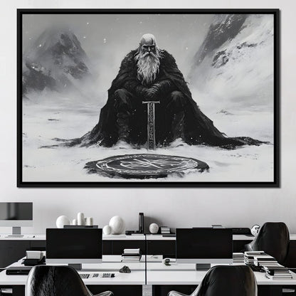 Ancient Nordic Vigilance Canvas Wall Art