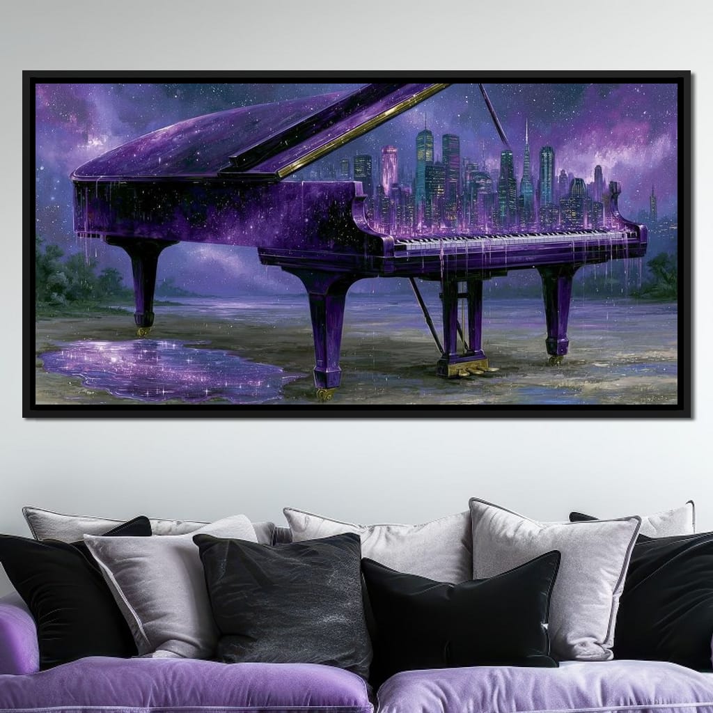 Melodies Melting Into The Night Sky Canvas Wall Art
