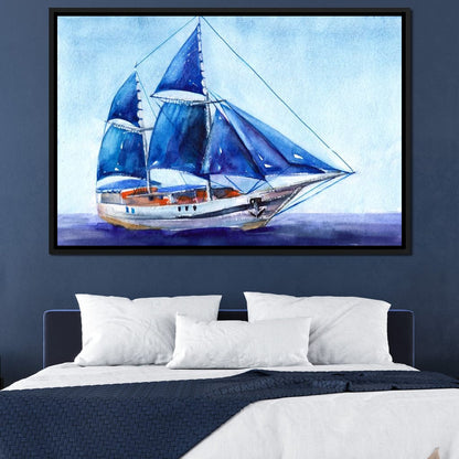 Blue Sails Canvas Wall Art