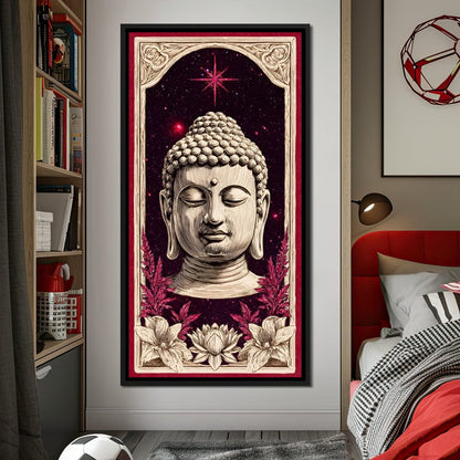 Cosmic Lotus Buddha Tranquil Canvas Wall Art
