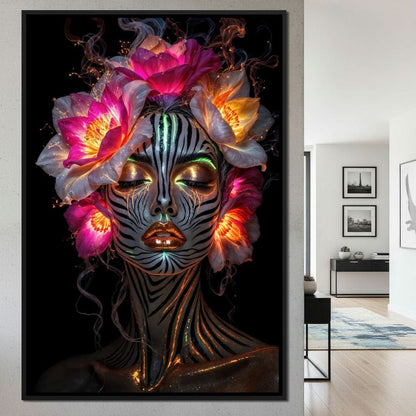 The Blooming Shaman Canvas Wall Art