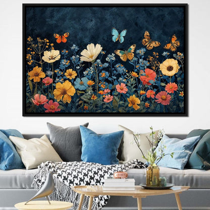 Midnight Blossom Ballet Canvas Wall Art