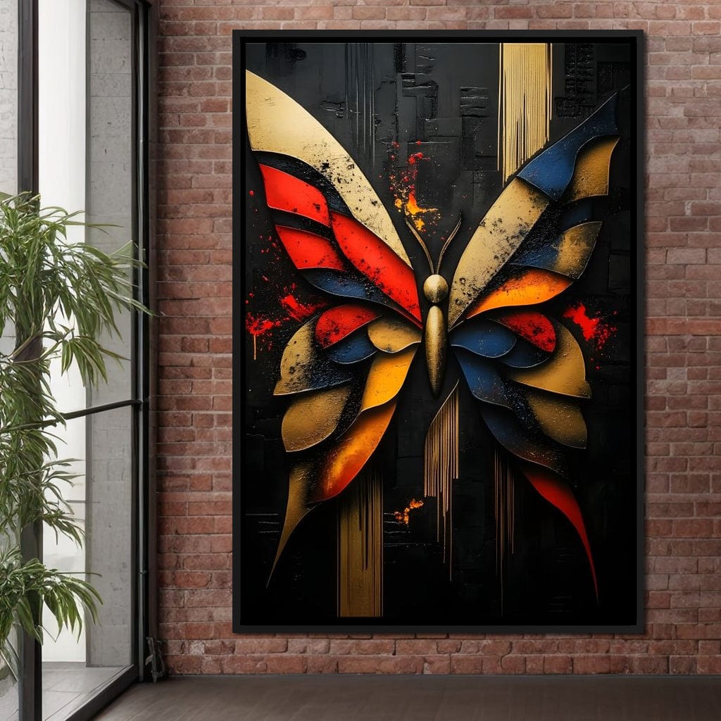 Butterfly Radiance Symphony Canvas Wall Art