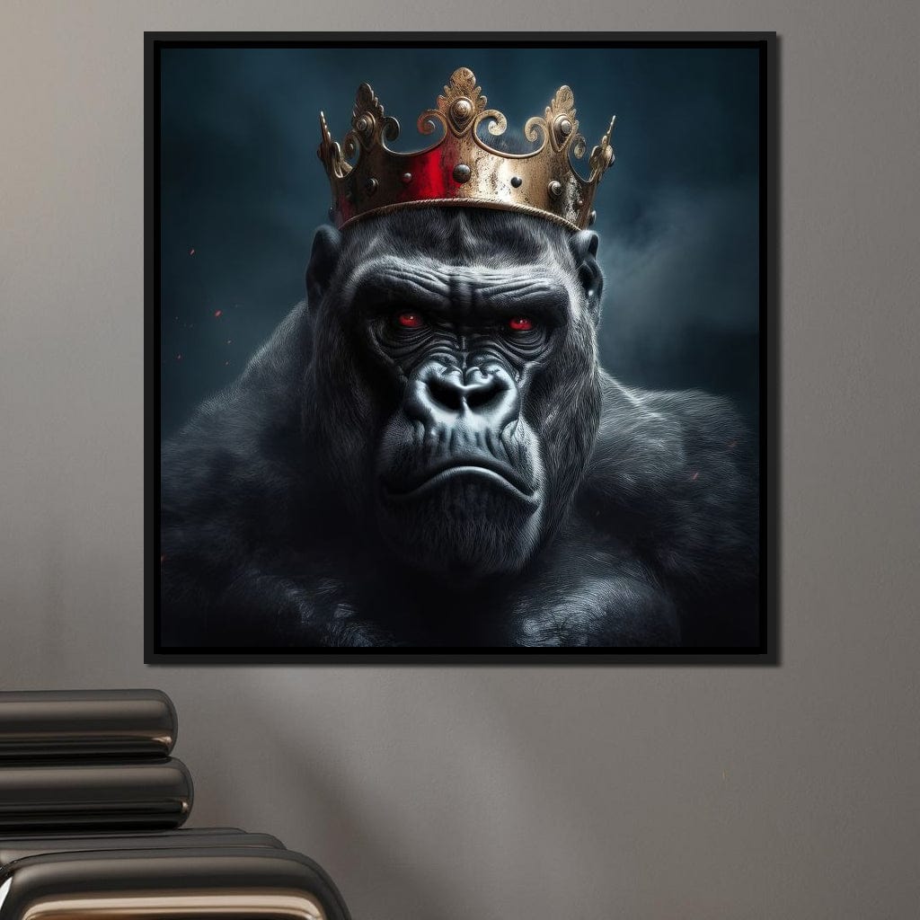 Gorilla Crown Canvas Wall Art