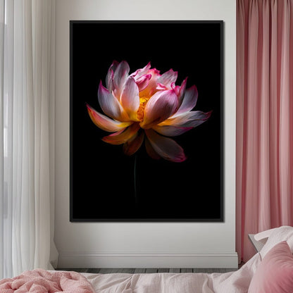 Luminous Lotus Radiant Petals Canvas Wall Art