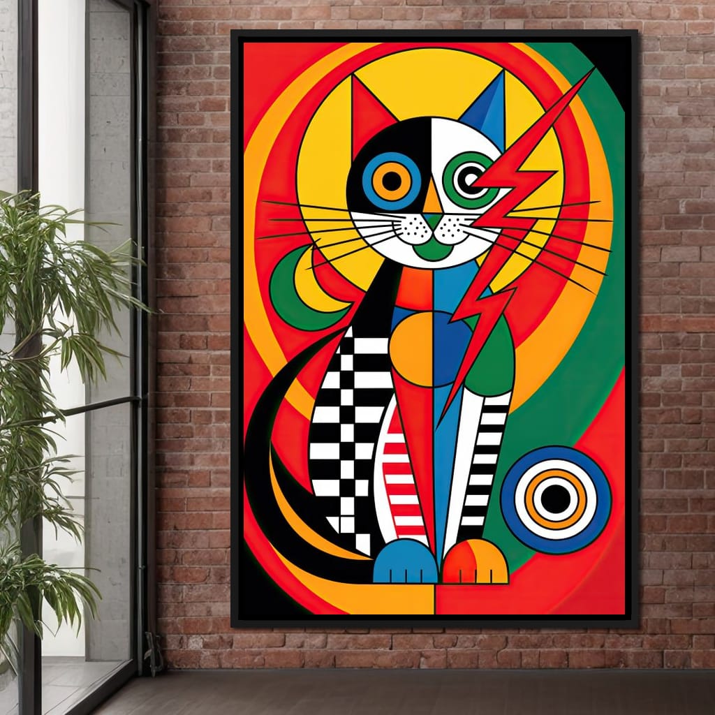 Zap Cat Canvas Wall Art