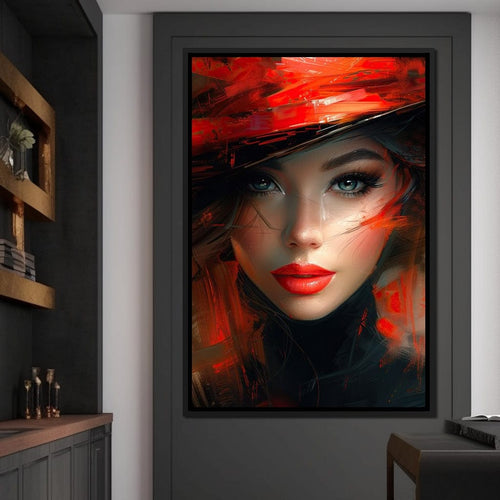 Siren in Rouge Overture Canvas Wall Art