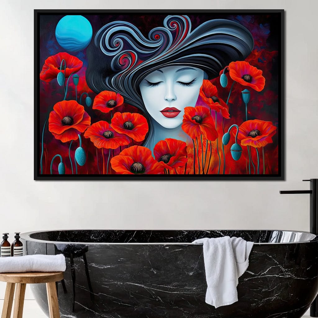 The Poppy Queen’s Dream Canvas Wall Art