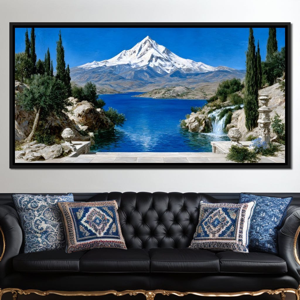 Majestic Peaks and Tranquility Canvas Wall Art