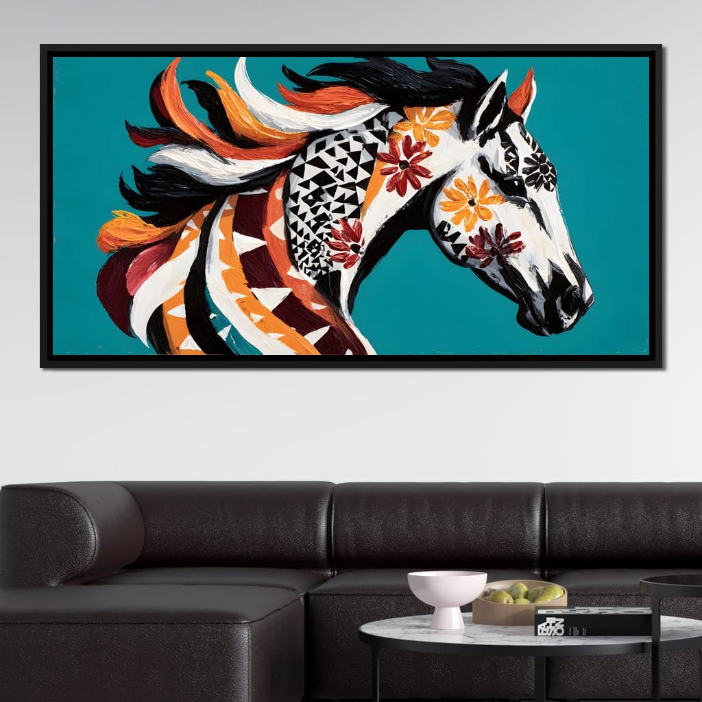 Vibrant Equine Spirit Canvas Wall Art