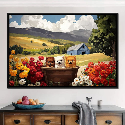 Fluffy Trio Canvas Wall Art