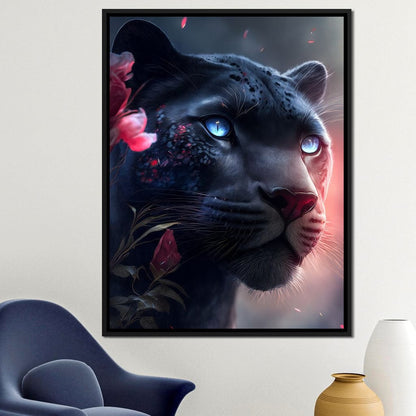 Black Panther Pink Canvas Wall Art