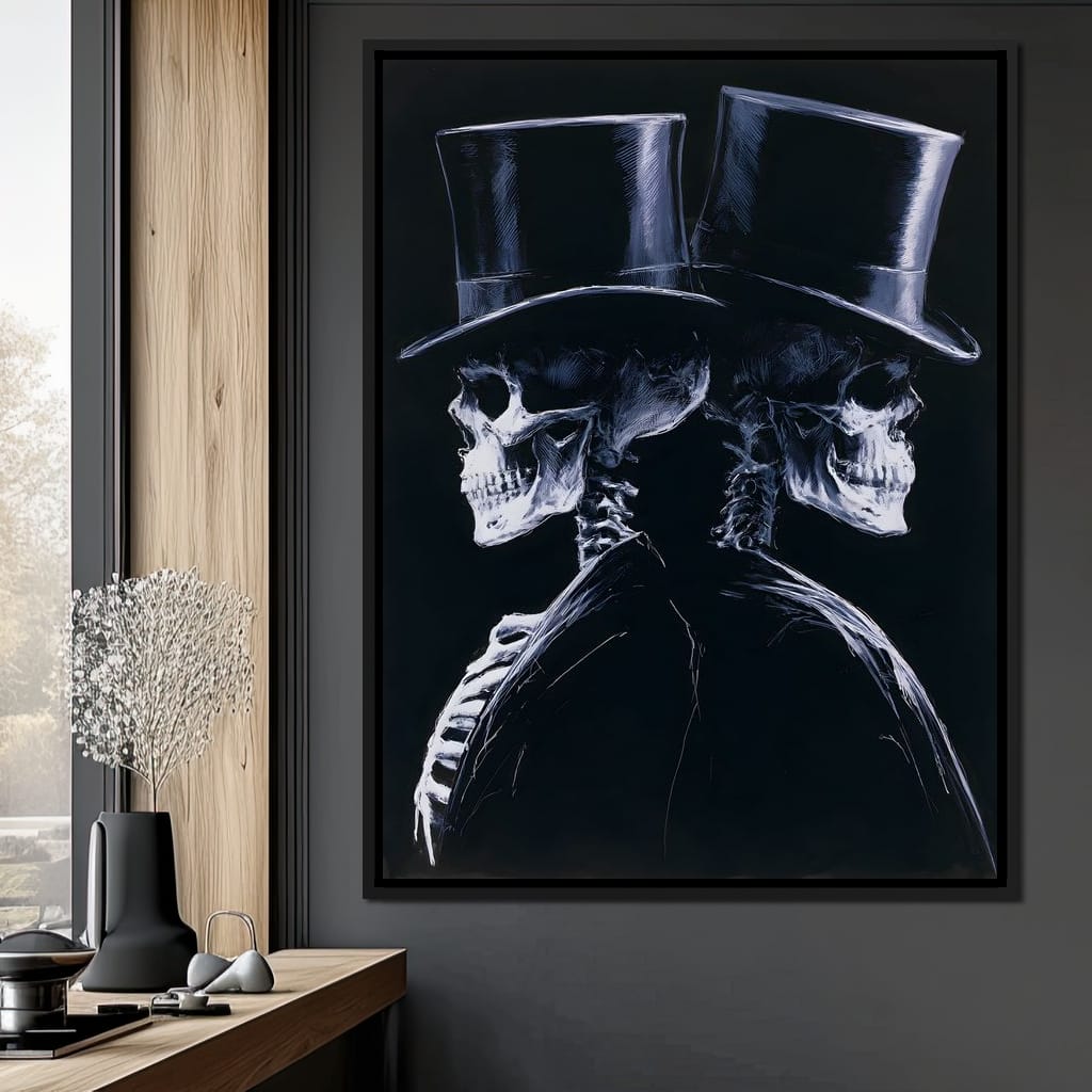 Gentlemen Waiting for the Final Curtain Canvas Wall Art