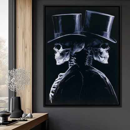 Gentlemen Waiting for the Final Curtain Canvas Wall Art