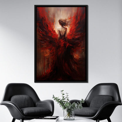 Ethereal Elegance in Shadow Gown Canvas Wall Art
