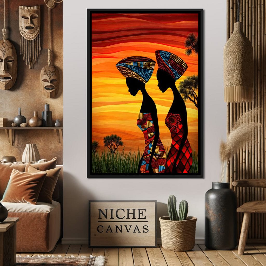 Sisters of the Savannah Canvas Wall Art