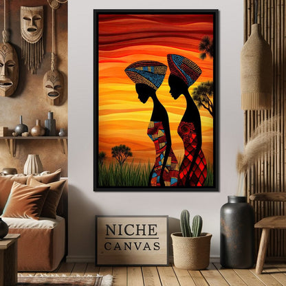 Sisters of the Savannah Canvas Wall Art
