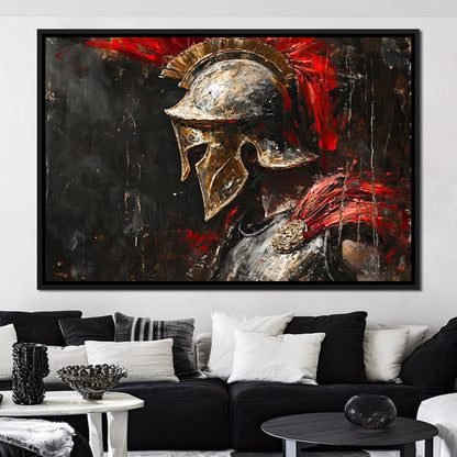 Hellenic Guardian in Twilight Canvas Wall Art