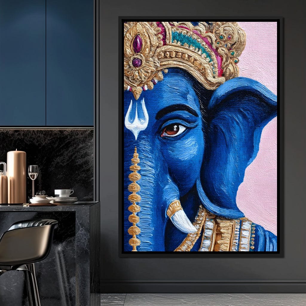 Lord Ganesha Blue Majesty Canvas Wall Art