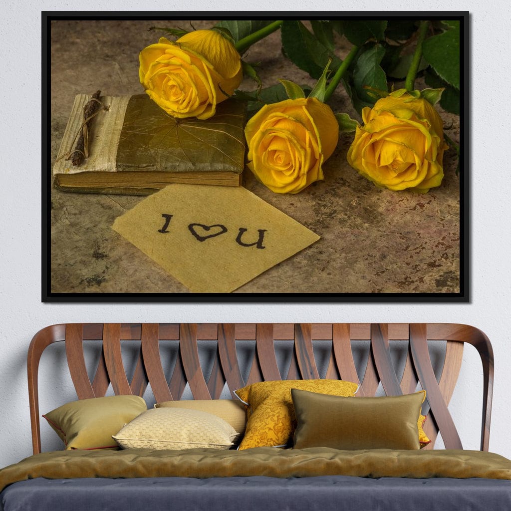 Yellow Roses Canvas Wall Art