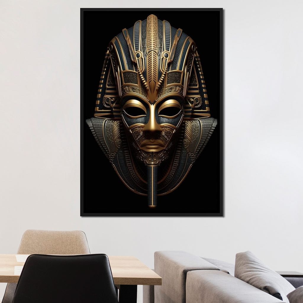 Regal Mask of the Golden Ruler Canvas Wall Art