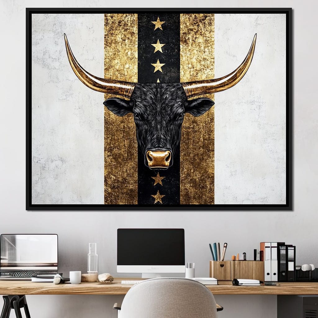 Bull Star Pathway Majesty Canvas Wall Art