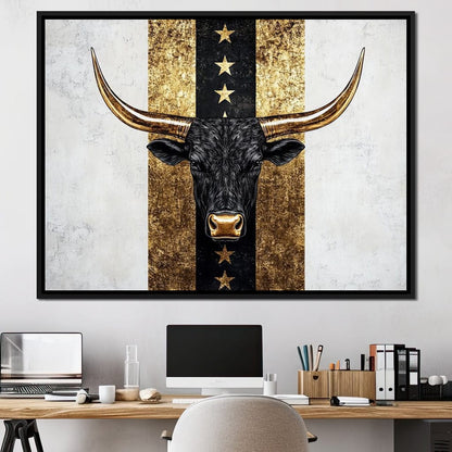 Bull Star Pathway Majesty Canvas Wall Art