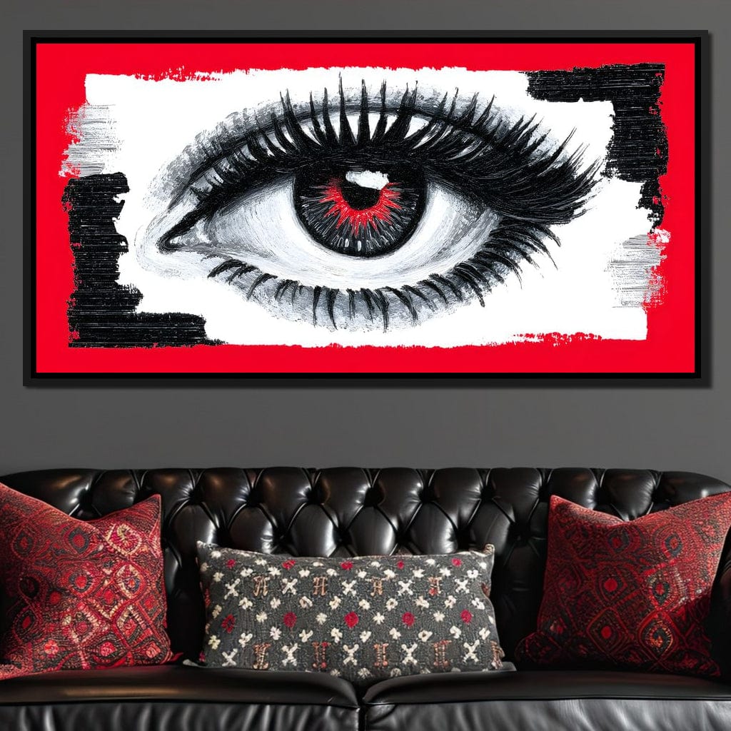 Fiery Sentinel Eye Awakens Canvas Wall Art
