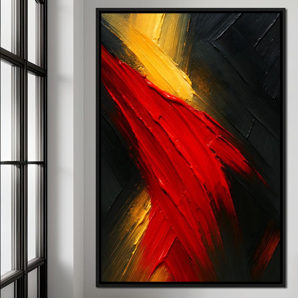 Fiery Fusion of Passion Canvas Wall Art