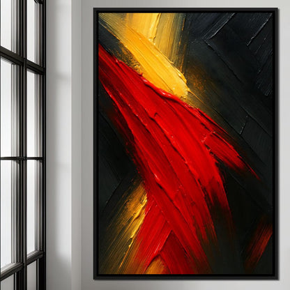 Fiery Fusion of Passion Canvas Wall Art