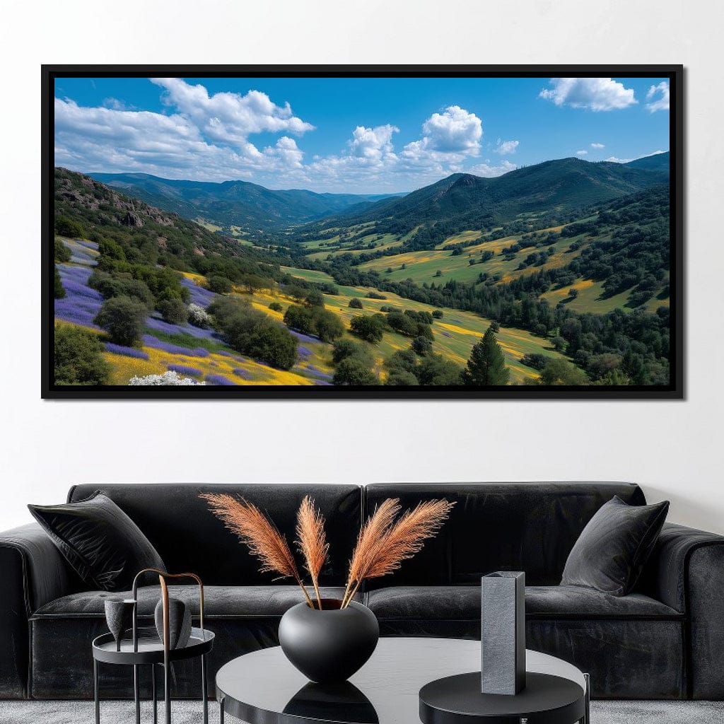 Wildflower Valley Vista Sky Canvas Wall Art