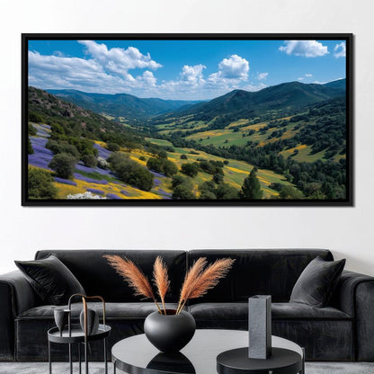 Wildflower Valley Vista Sky Canvas Wall Art