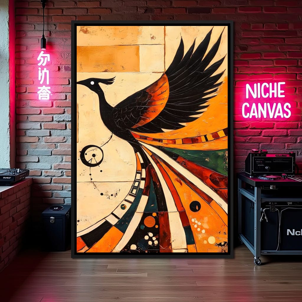 Phoenix in Dawn Flight Canvas Wall Art